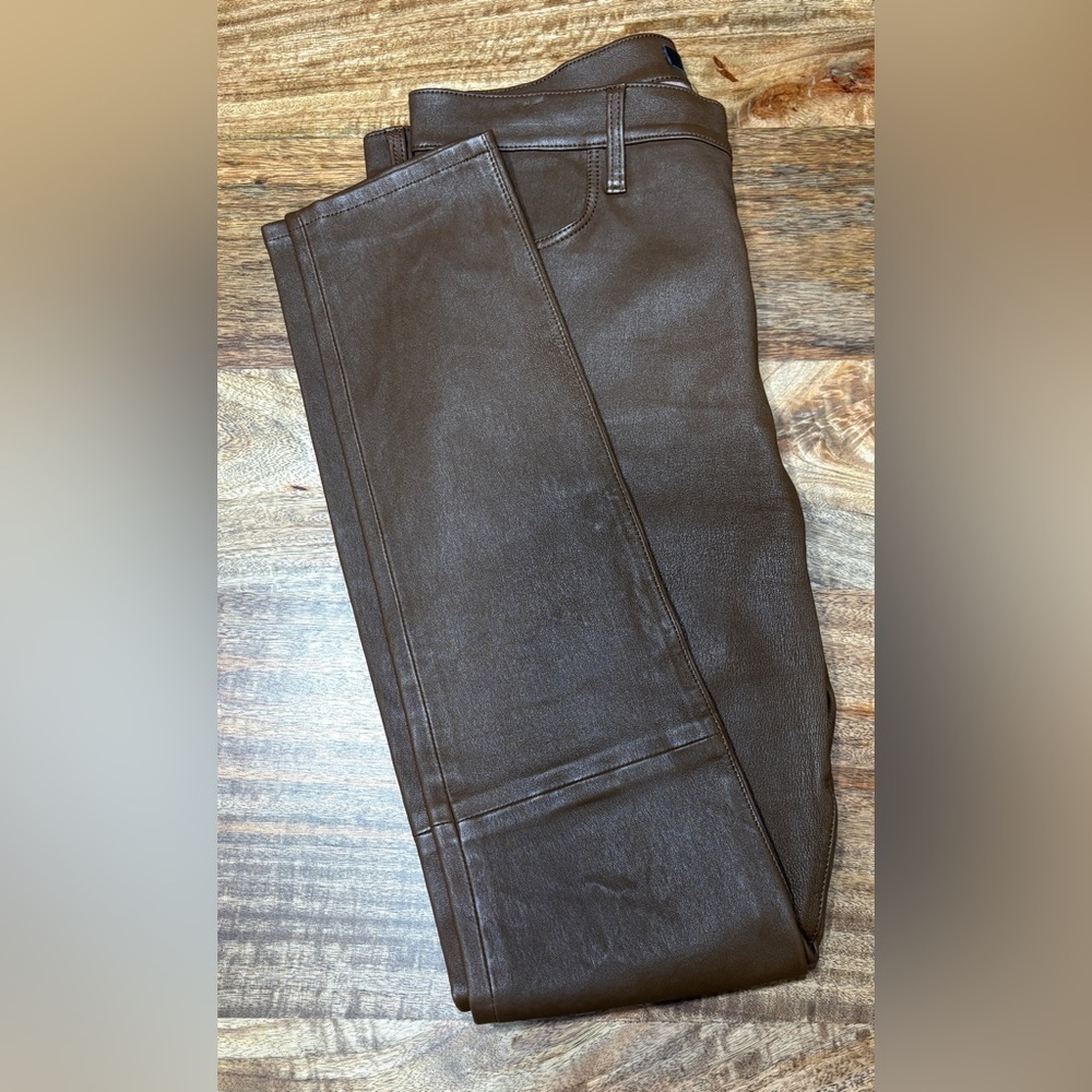 J Brand Brown Lambskin Leather Maria High Rise Womens 29 - Picture 10 of 10